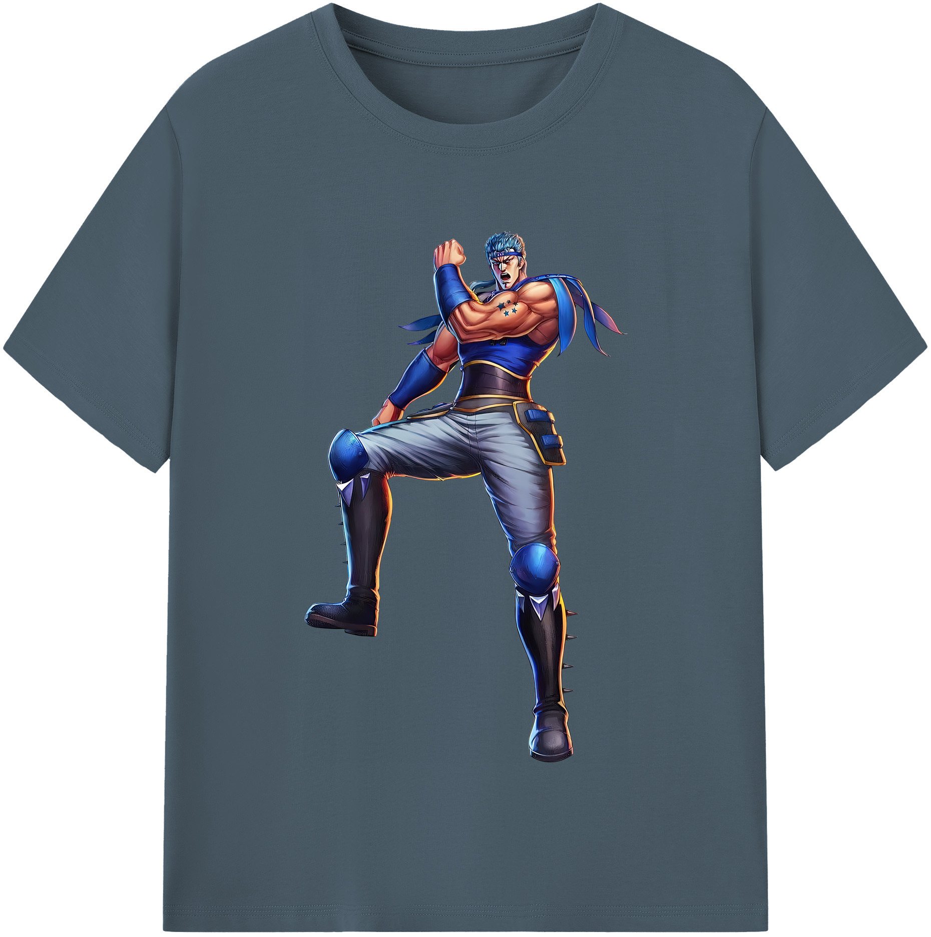 （画像用） 北斗の拳 Fist of the North Star 綿100％半袖Tシャツ（フロントプリント）